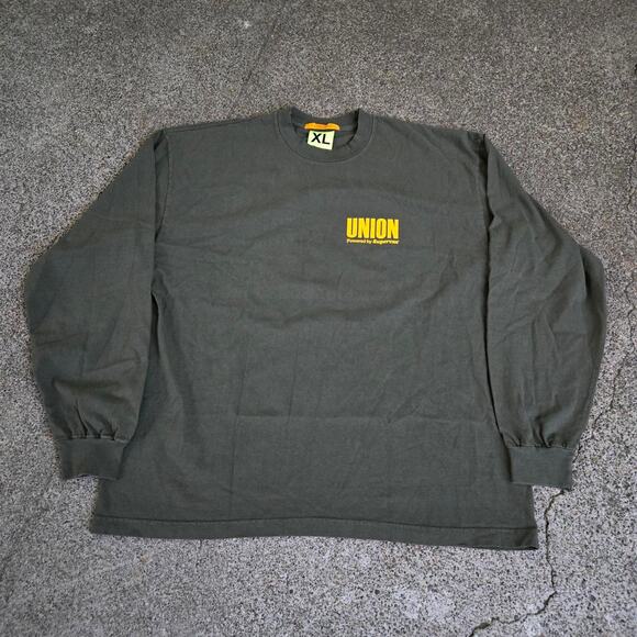 Vtg Y2k UNION x SUPERVSN Fist Flag Graphic Designer Streetwear Collab T Shirt XL - Picture 3 of 8